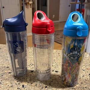 Set of Three Tervis Colorful Tumbler Bottles